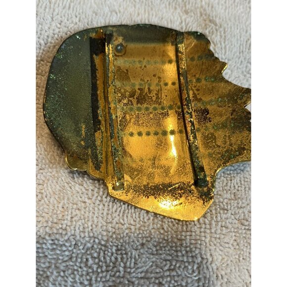 Rare 1970s Chanel Gold Colored LADYS HEAD W/ Pearl Belt Buckle (Poor Shape) - Picture 12 of 16